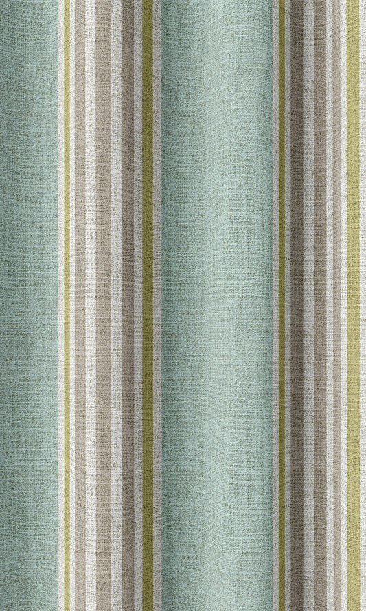 Striped Home Décor Fabric Sample (Turquoise Blue/ Green)