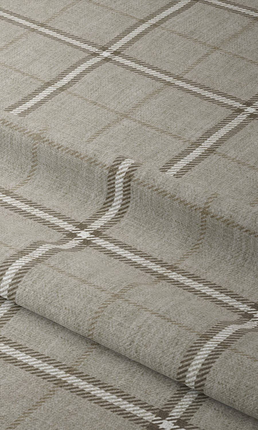 Striped Window Treatments Fabric Sample (Warm Grey/ Beige)