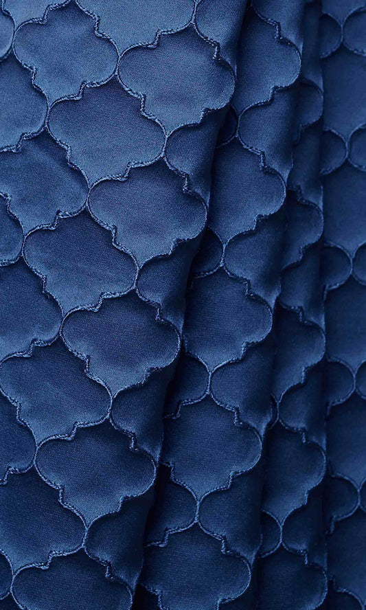 Silk Blend Home Décor Fabric By the Metre (Dark Blue)