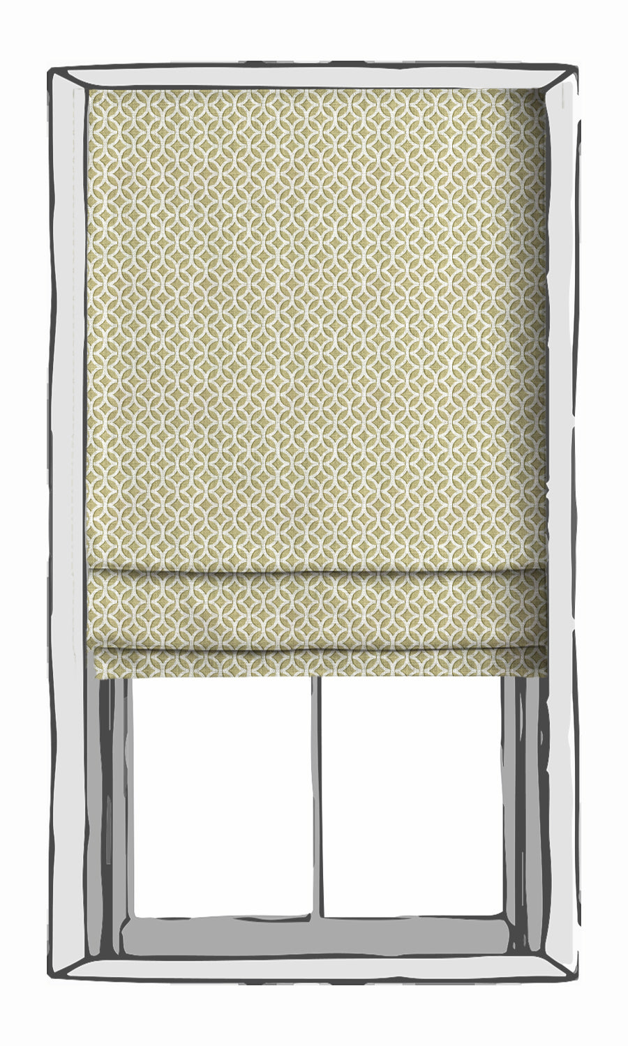 Geometric Print Window Treatments Fabric By the Metre (Pastel Green)