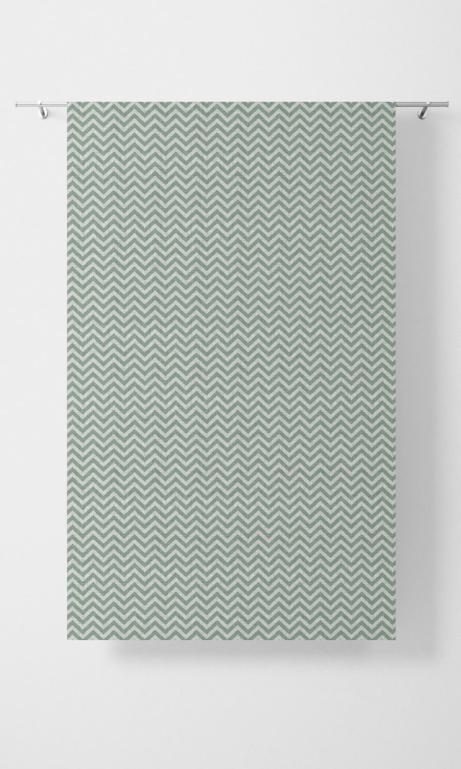 Chevron Print Home Textile Fabric Material By the Metre (Duck Egg Blue/ White)