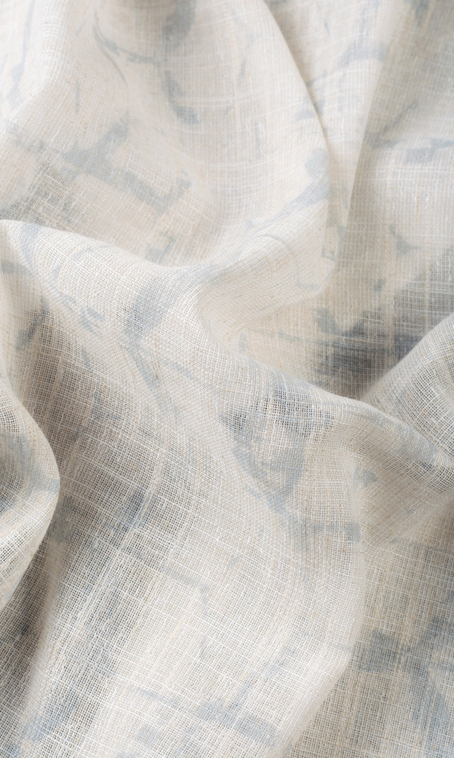 Self-Patterned Sheer Flat, Plain, Fake, Faux, European Relaxed Roman Blinds (Cream/ Grey)