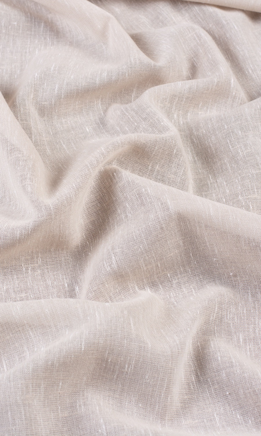 Plain Sheer Home Textile Fabric Material By the Metre (Greige/ Warm Ivory)