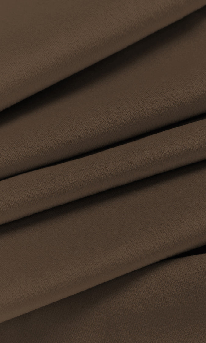 Velvet Home Décor Fabric Sample (Deep Coffee Brown)