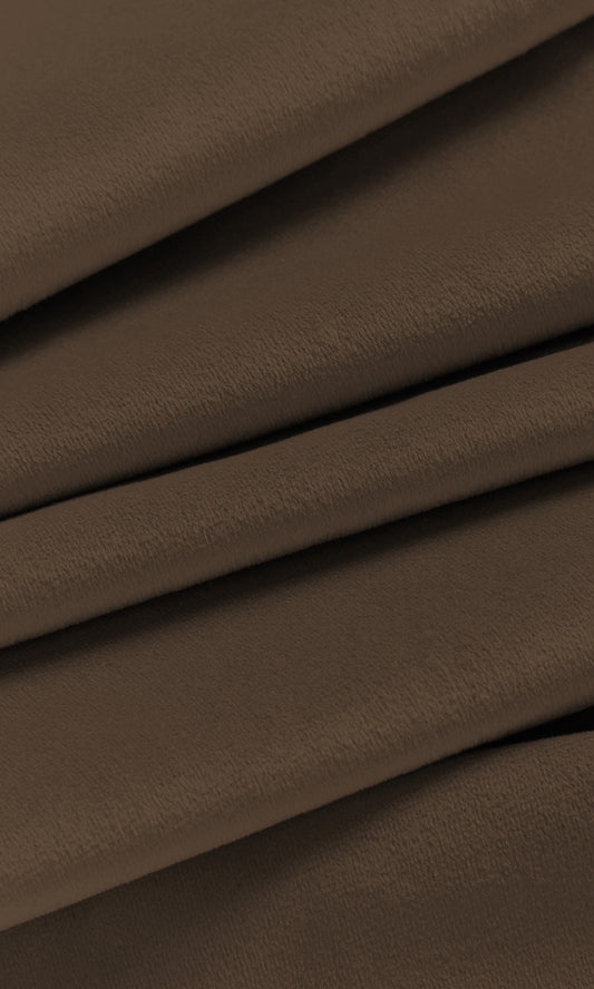 Velvet Home Décor Fabric By the Metre (Deep Coffee Brown)