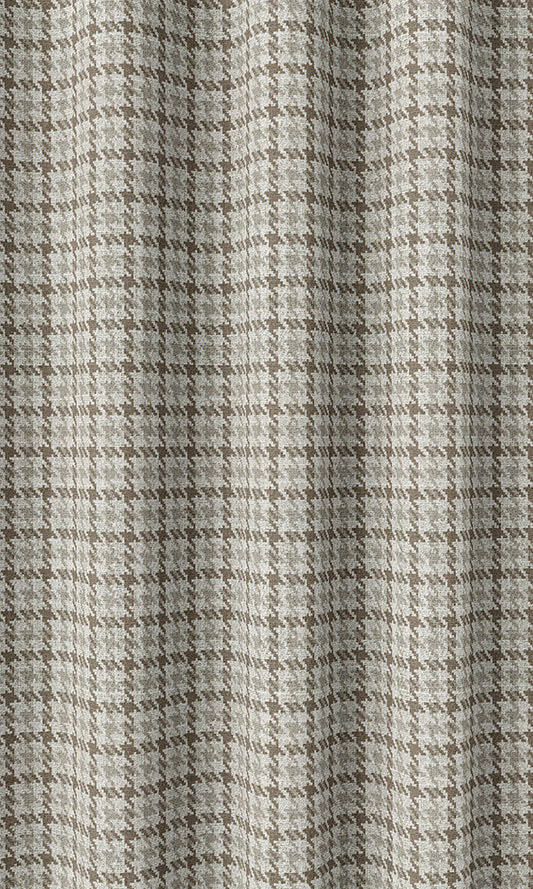Houndstooth Print Home Décor Fabric By the Metre (Gray/ Brown)