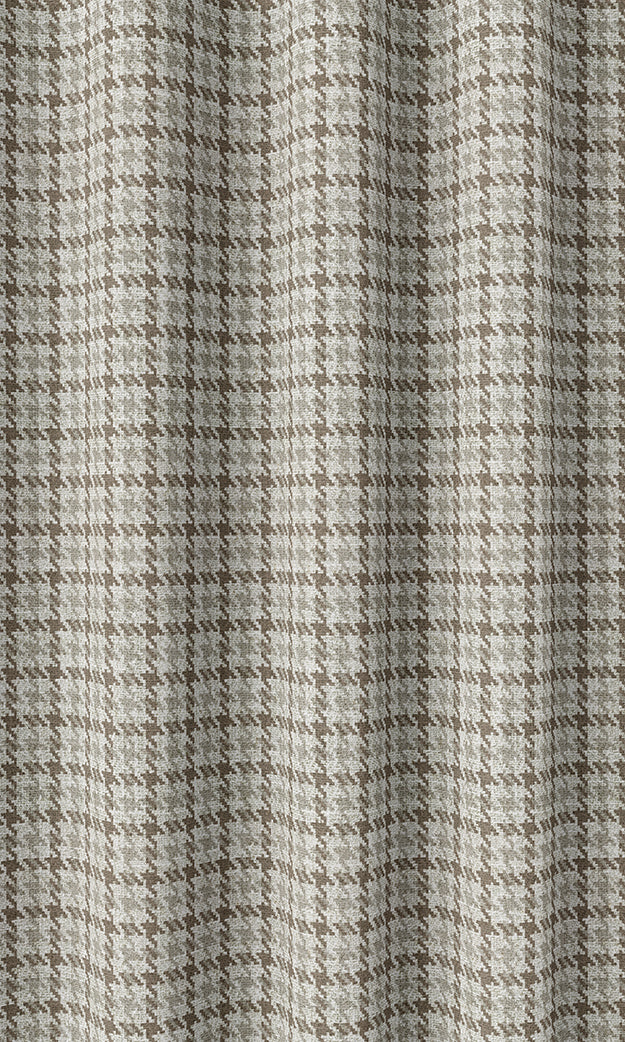 Houndstooth Print Home Décor Fabric Sample (Gray/ Brown)
