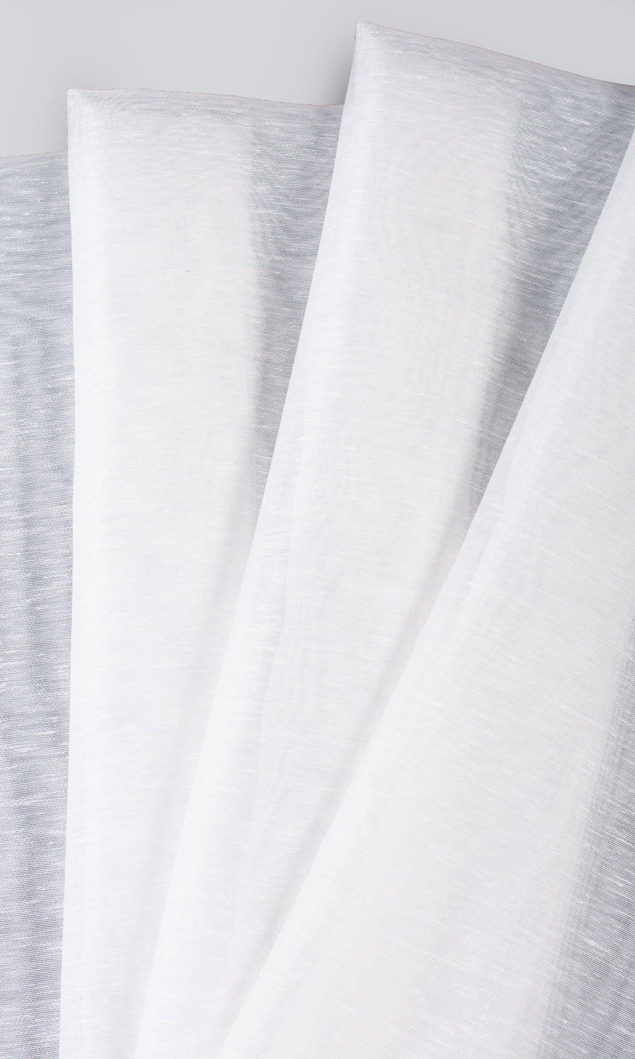 Sheer / Voile Flat, Plain, Fake, Faux, European Relaxed Roman Blinds (Snow White)