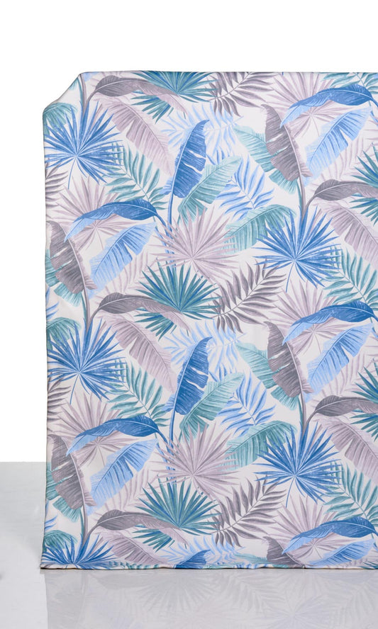 Botanical Floral Home Décor Fabric By the Metre (Blue/ Purple)