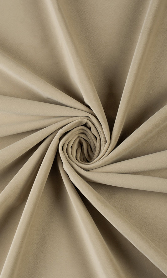 Velvet Home Décor Fabric By the Metre (Beige)