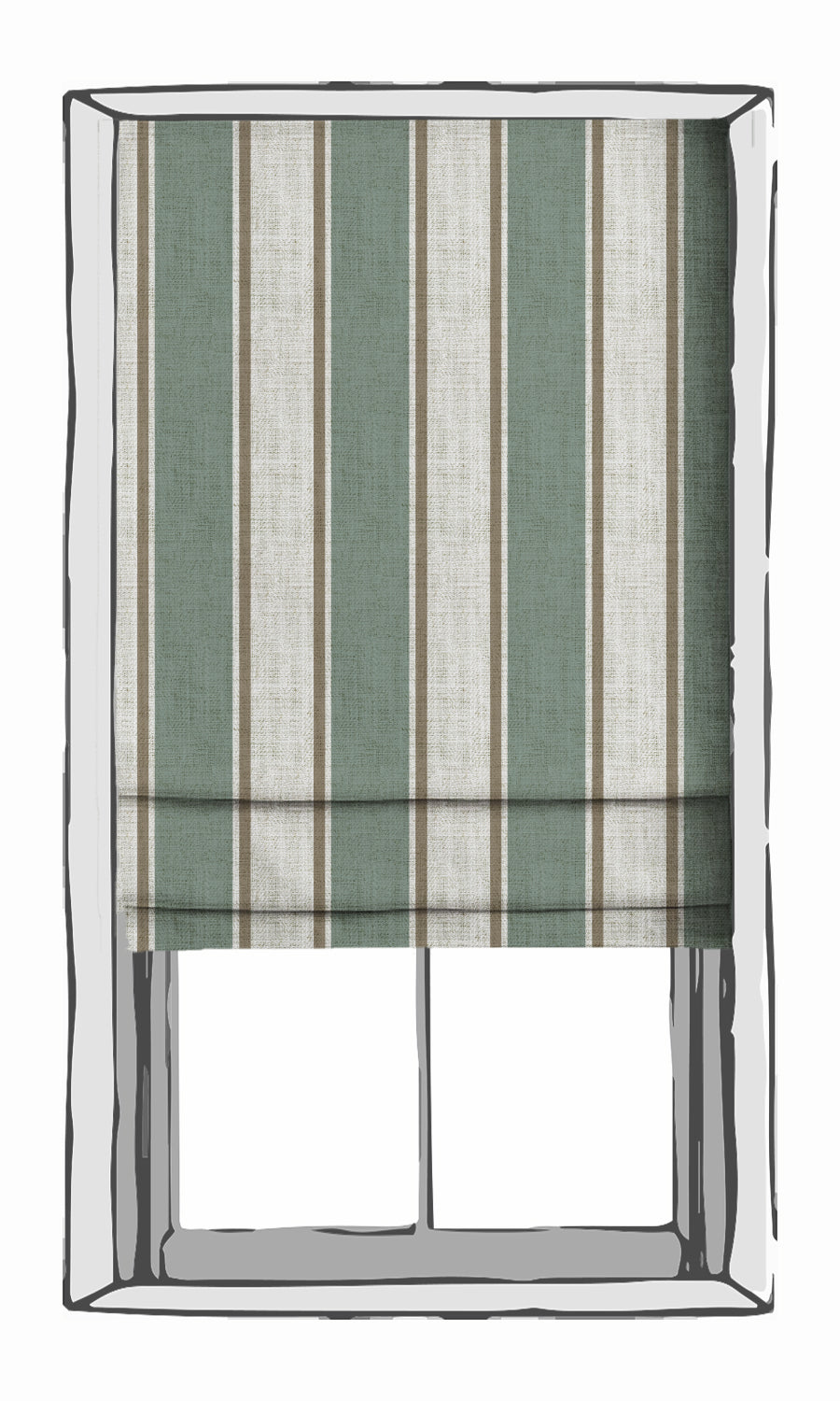 Striped Free Fabric Material Sample (Blue/ Brown/ White)