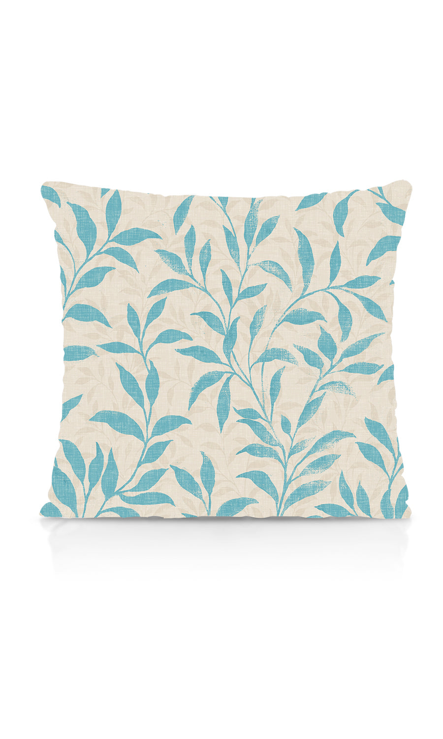 Floral Dimout Free Fabric Material Sample (Blue/ Ivory)