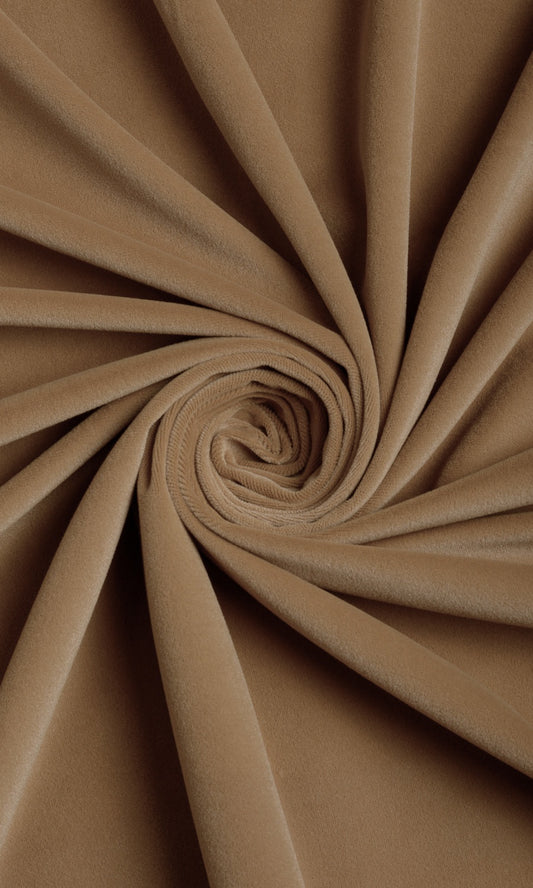 Velvet Home Décor Fabric Sample (Burnt Orange/ Brown)