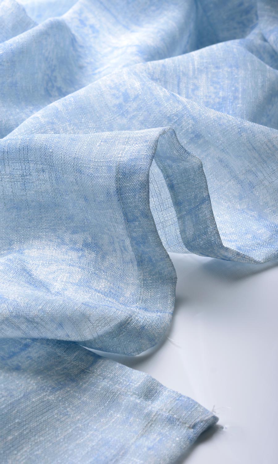 Sheer Fabric Blinds (Blue) Extra Long Short Wide