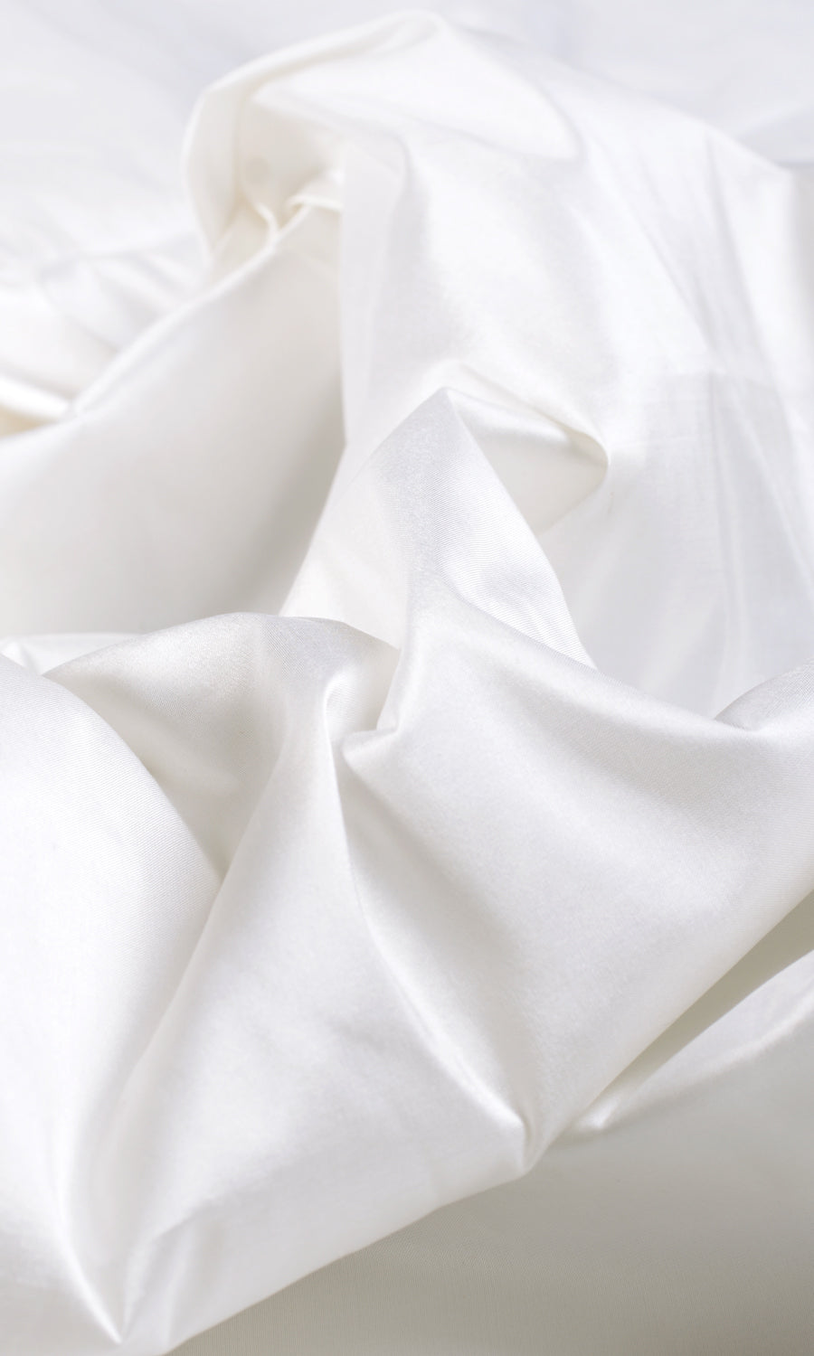 Shantung Silk Fabric By the Metre for Roman Blinds & Shades (White)