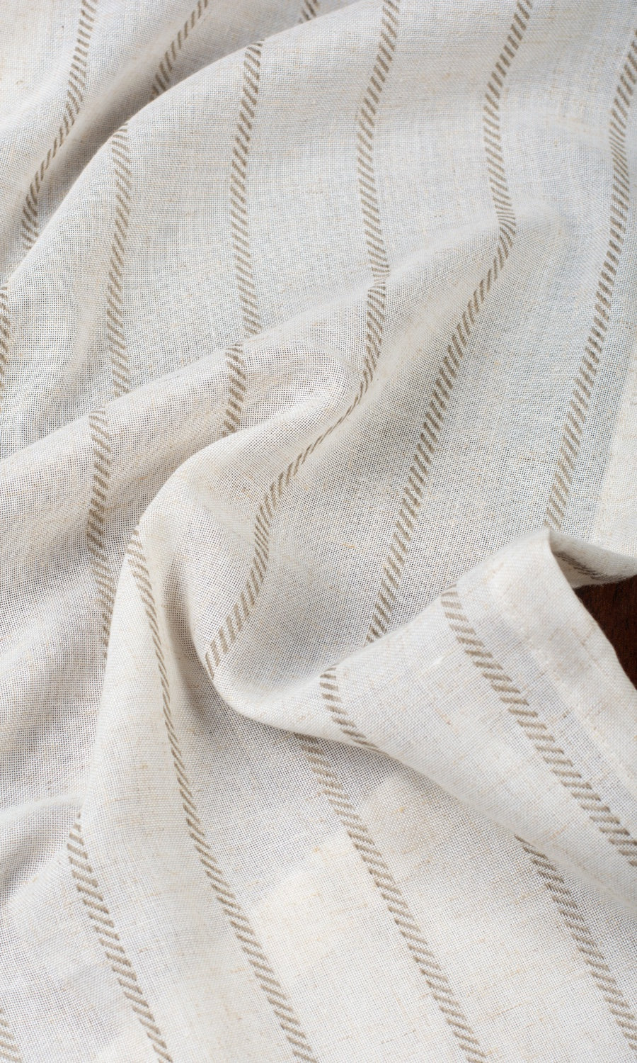Striped Sheer Any Size Style Roman Blinds (Cream/ Brown)