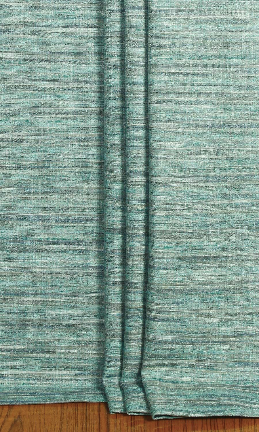 Faux Silk Textured Flat, Plain, Fake, Faux, European Relaxed Roman Blinds (Blue-Green)