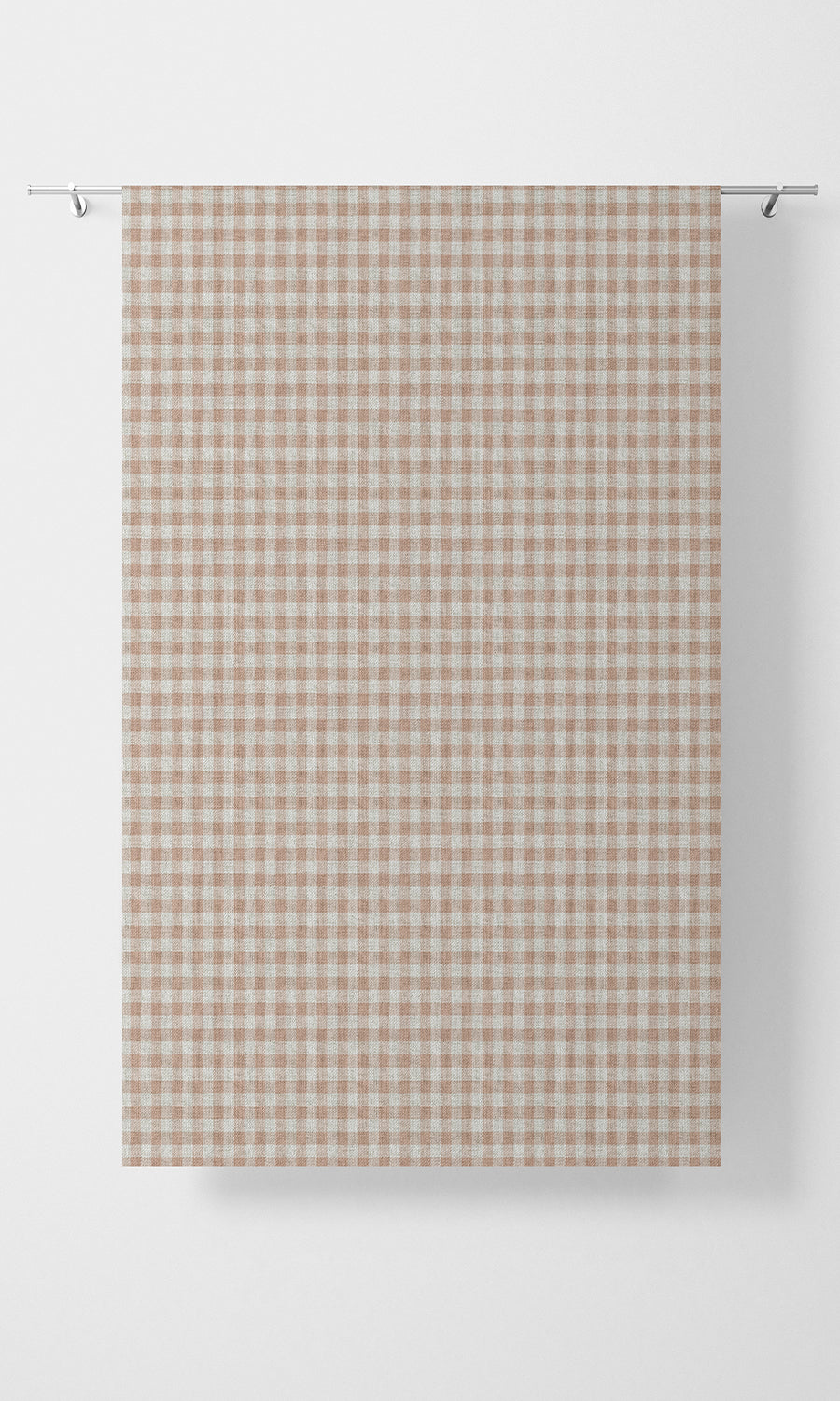 Check Patterned Flat, Plain, Fake, Faux, European Relaxed Roman Blinds (Blush Pink/ White)