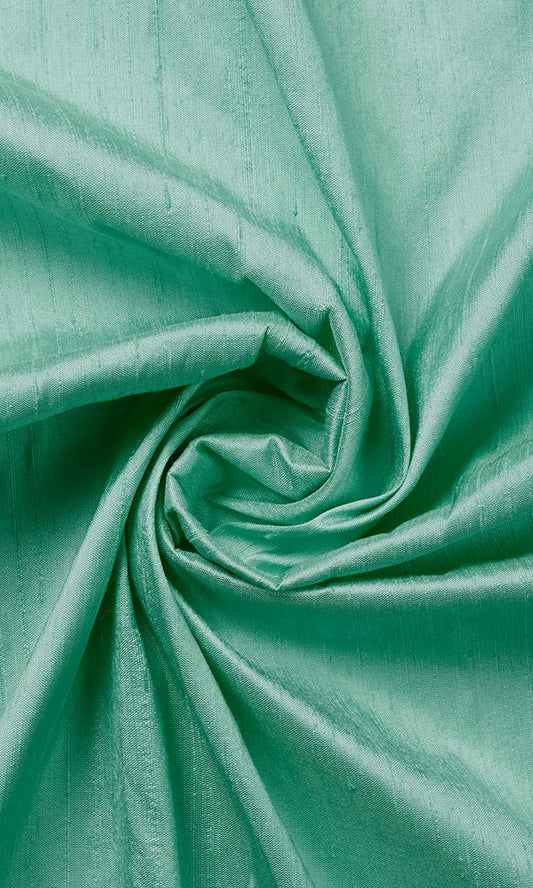 Pure Silk Fabric Blinds (Mint Sea Green)