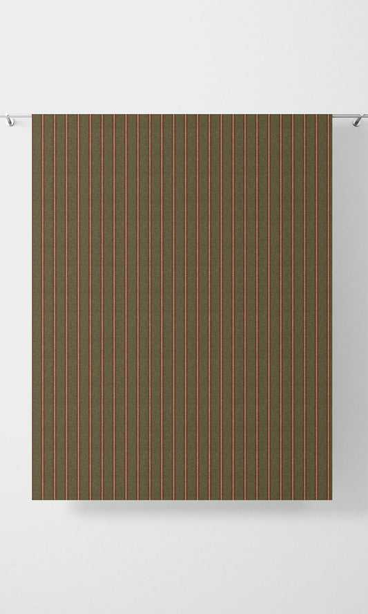 Striped Fabric Blinds (Green & Red)