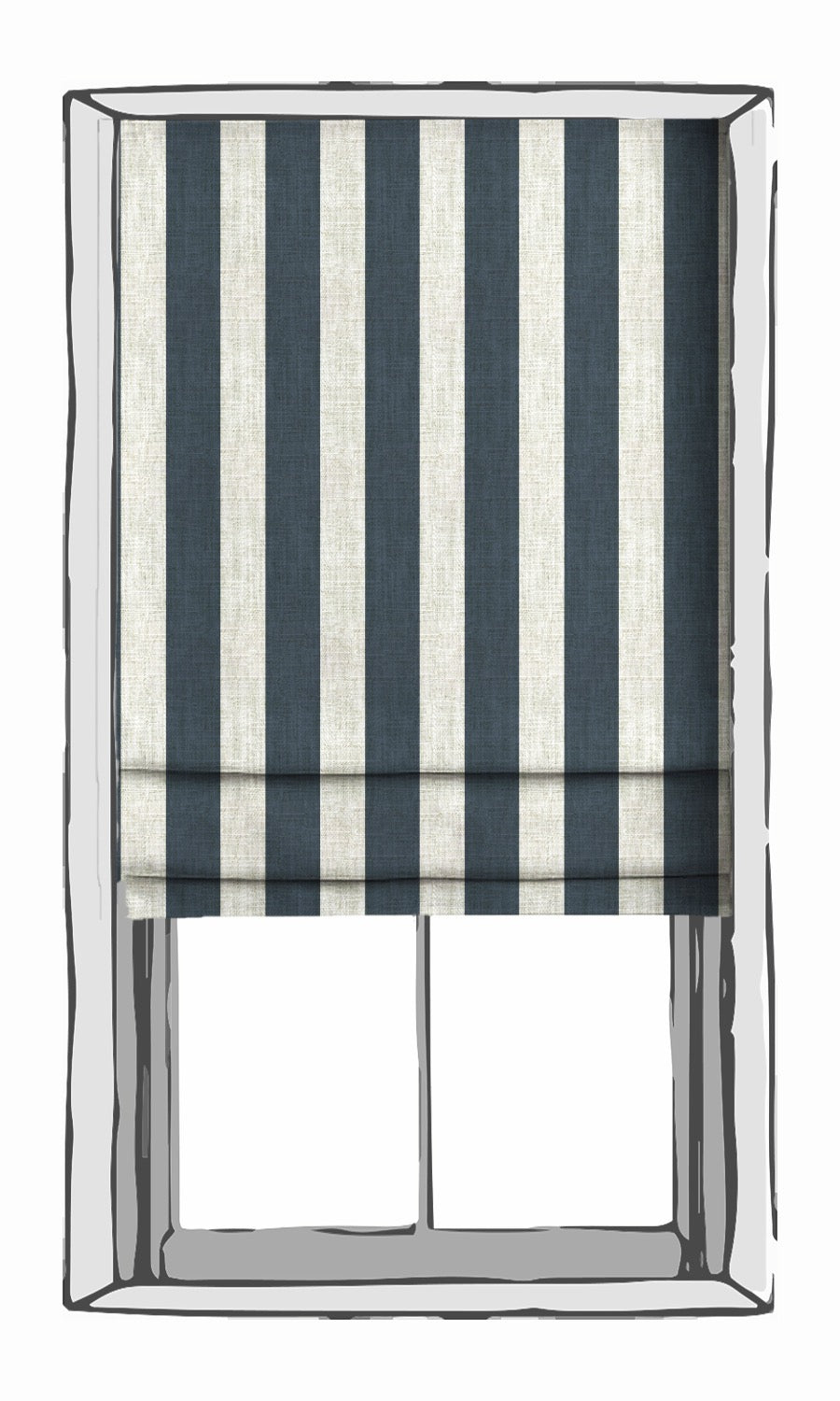 Modern Striped Print Home Textile Fabric Material Sample (Slate Grey)