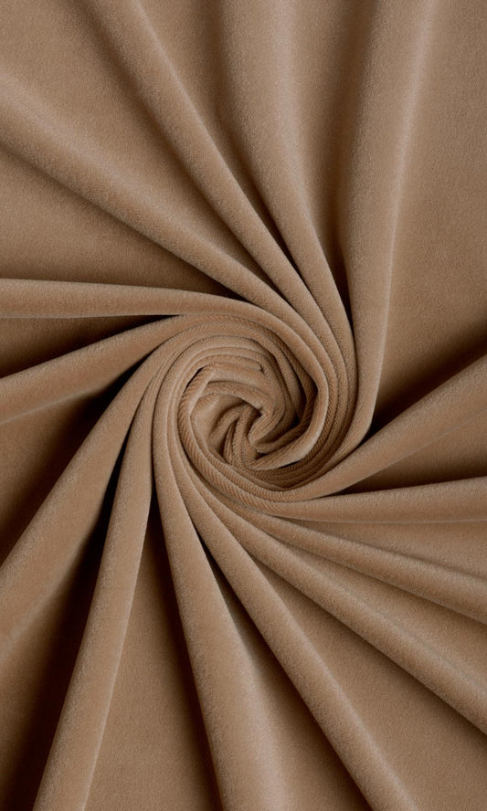 Velvet Home Décor Fabric By the Metre (Brown)