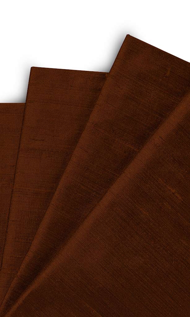 Dupioni Silk Window Treatments Fabric By the Metre (Brown)
