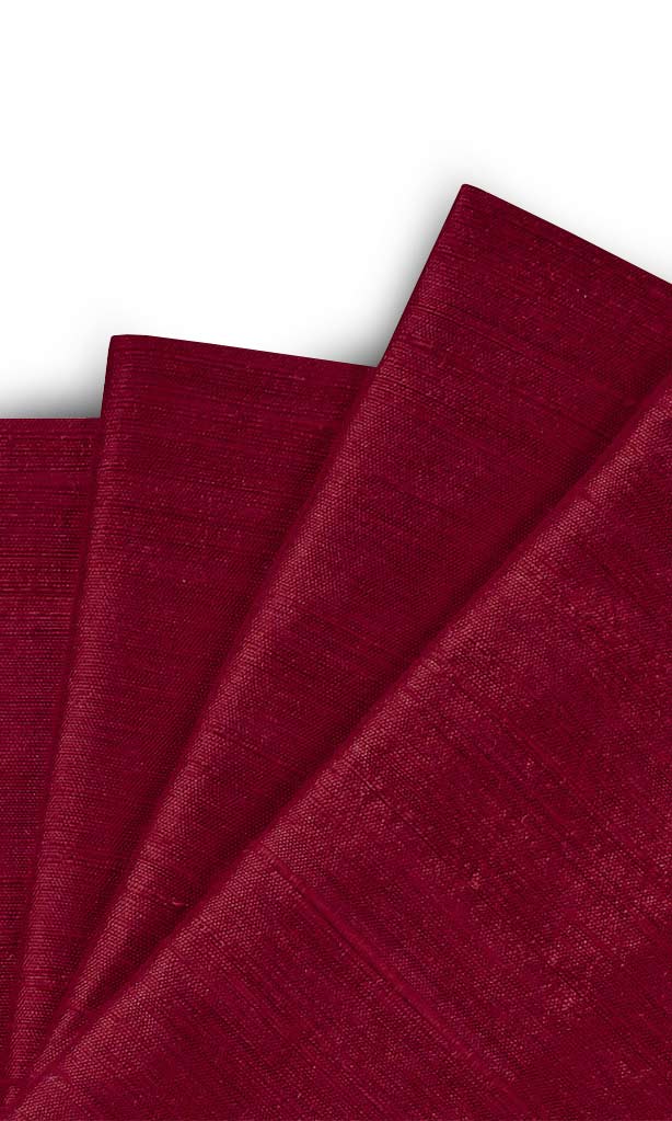 Pure Silk Window Treatments Fabric By the Metre (Raspberry Red)