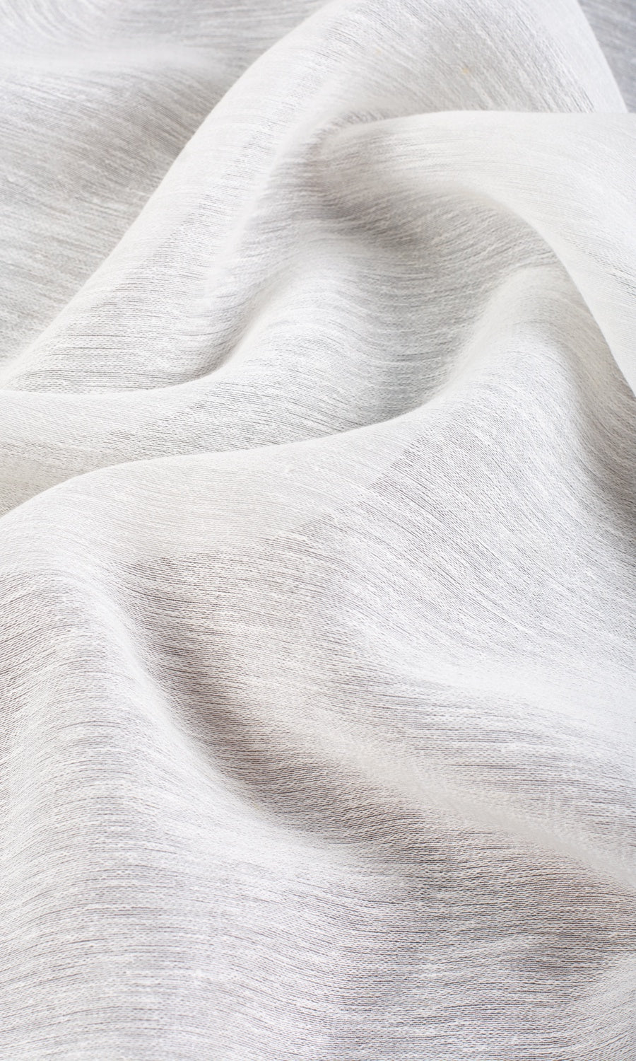 Plain Semi-Sheer Fabric Blinds (White) Extra Long Short Wide