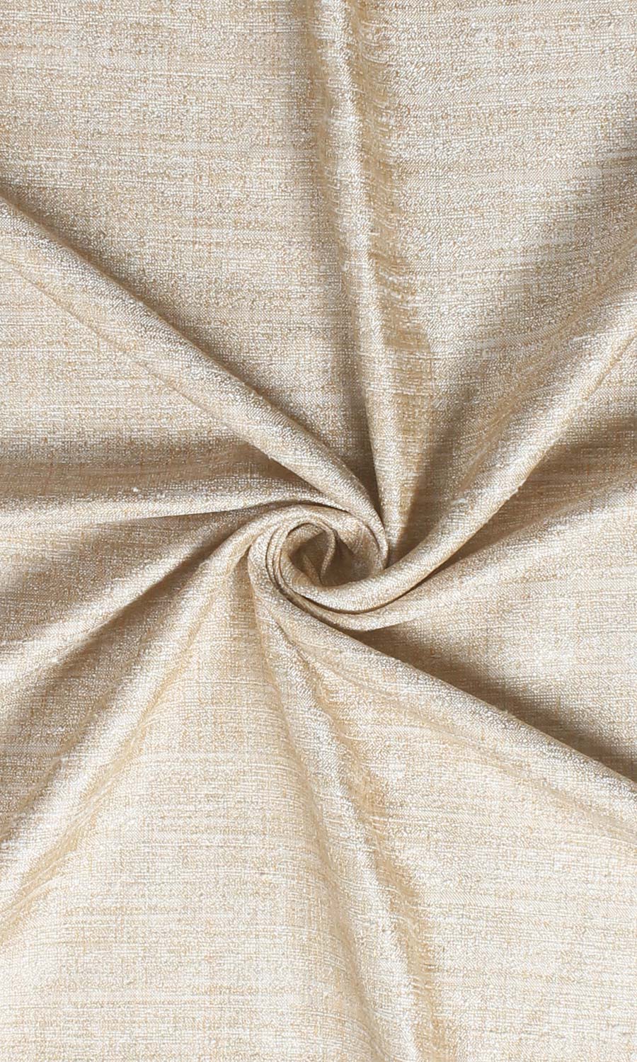 Faux Silk Textured Home Textile Fabric Material Sample (Pale Beige)