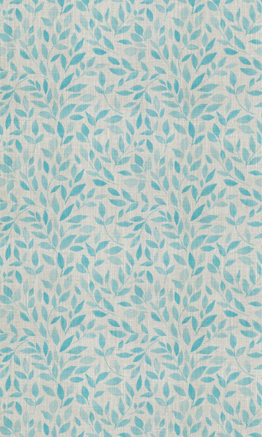 Botanical Print Free Fabric Material Sample (Eggshell White/ Blue)