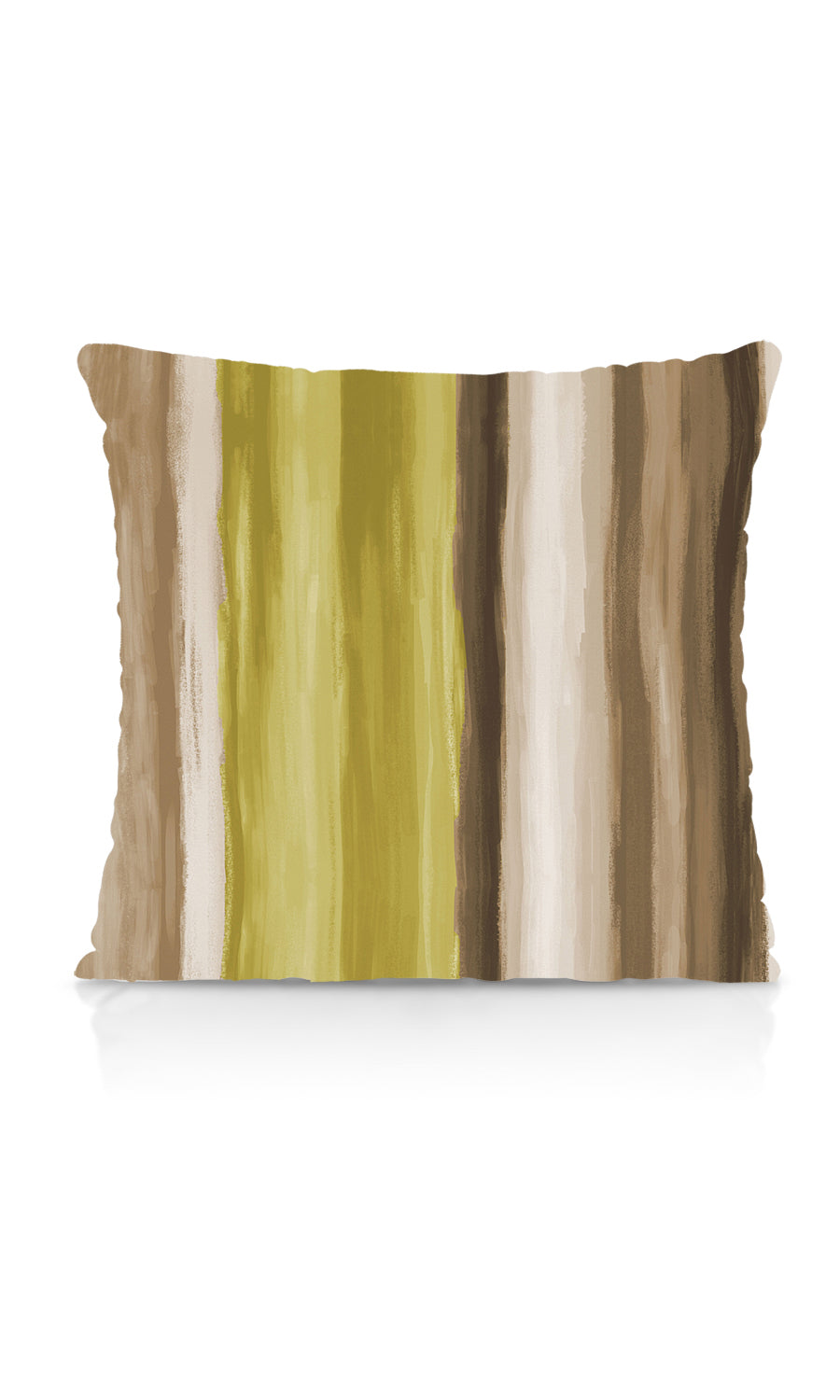 Striped Dimout Fabric Material By the Metre (Yellow/ Brown/ Green)