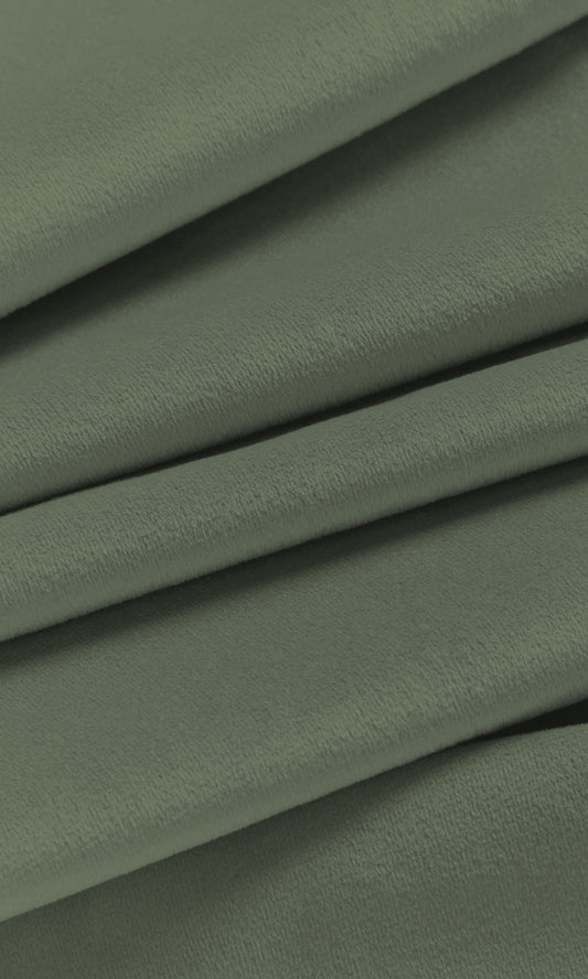 Velvet Home Décor Fabric By the Metre (Green)