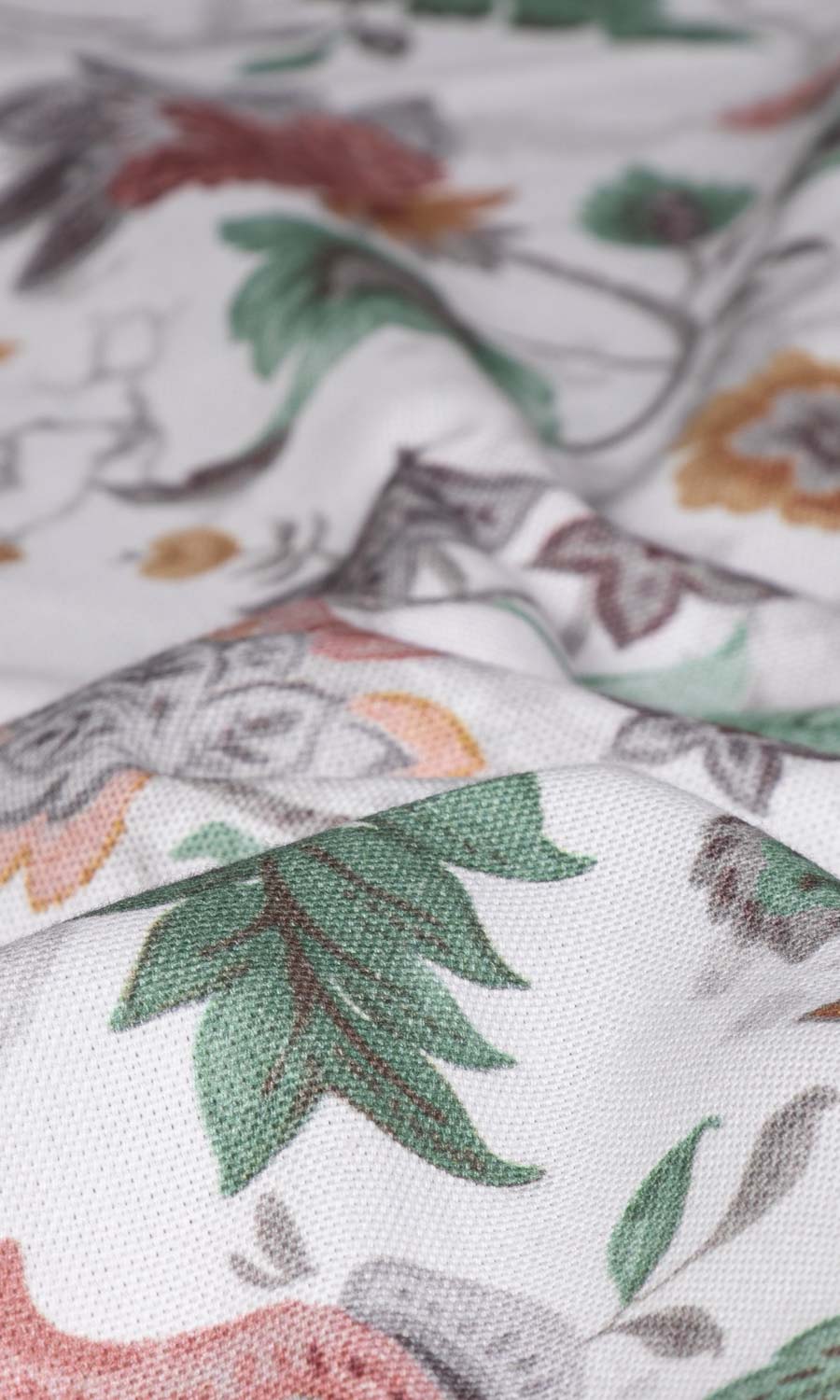 Floral Cotton Home Textile Fabric Material By the Metre (Red/ Pink/ Green)