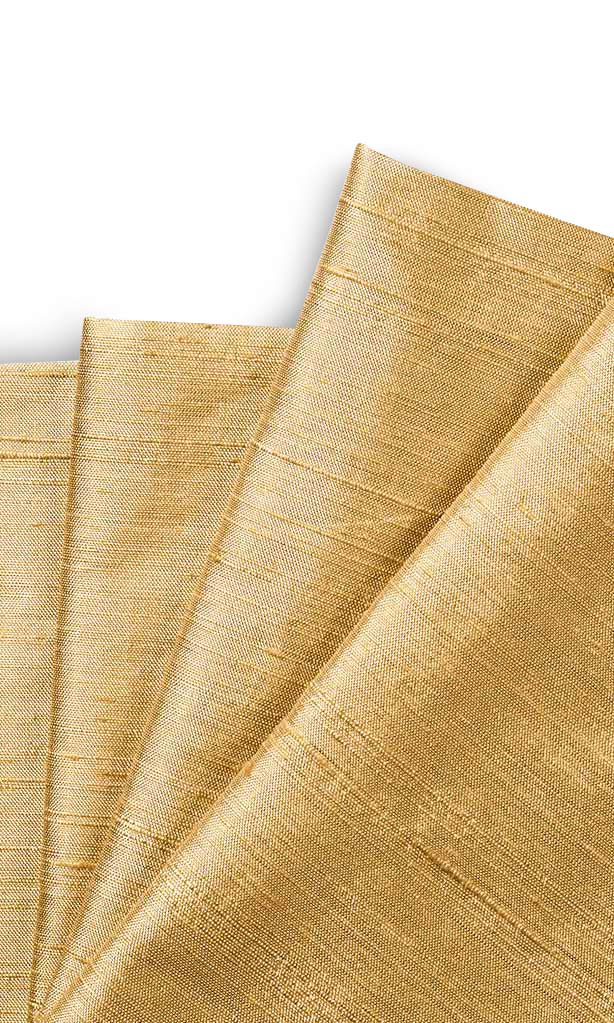 Dupioni Silk Window Treatments Fabric By the Metre (Golden Beige/ Brown)