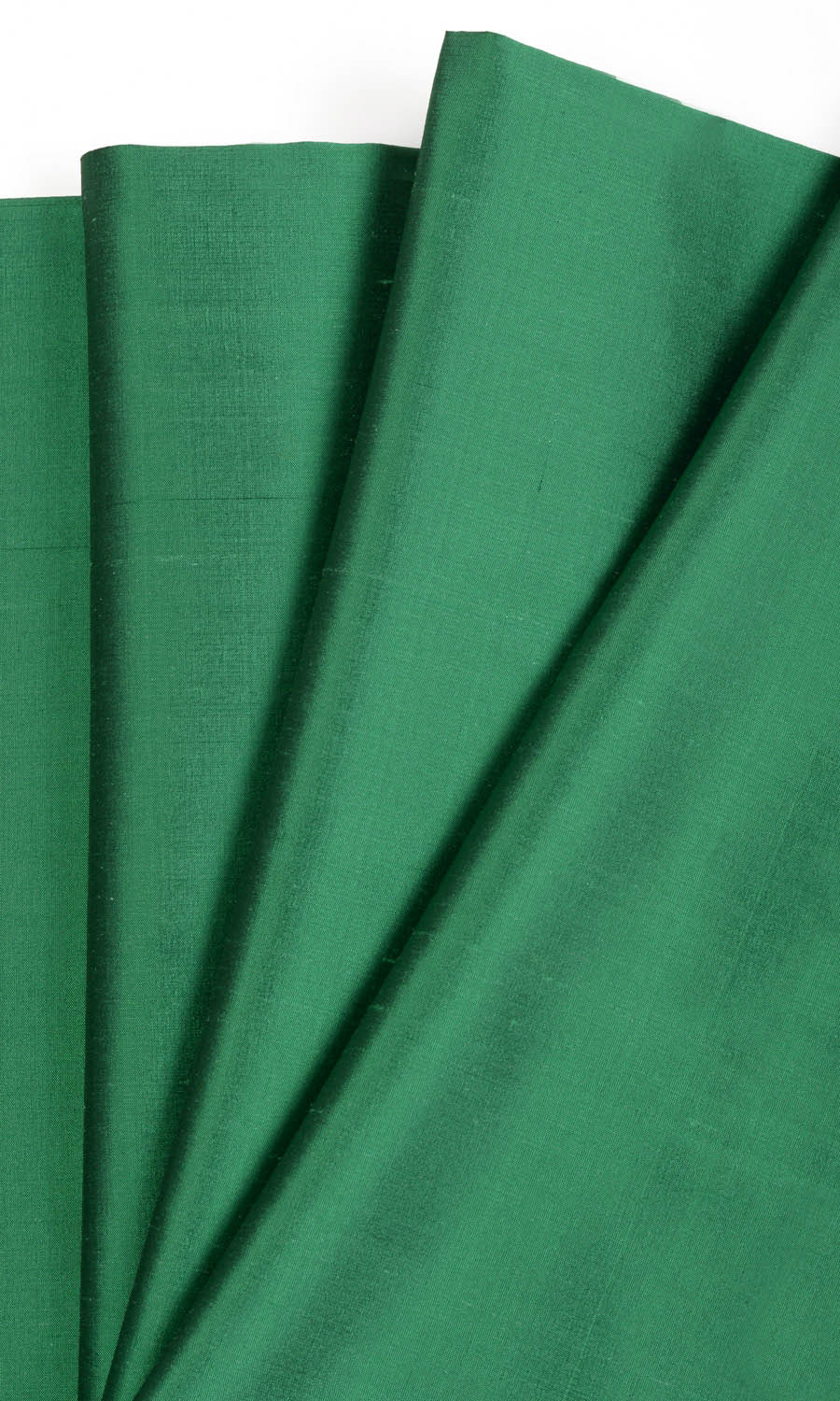 Shantung Silk Fabric Material By the Metre (Emerald Green)