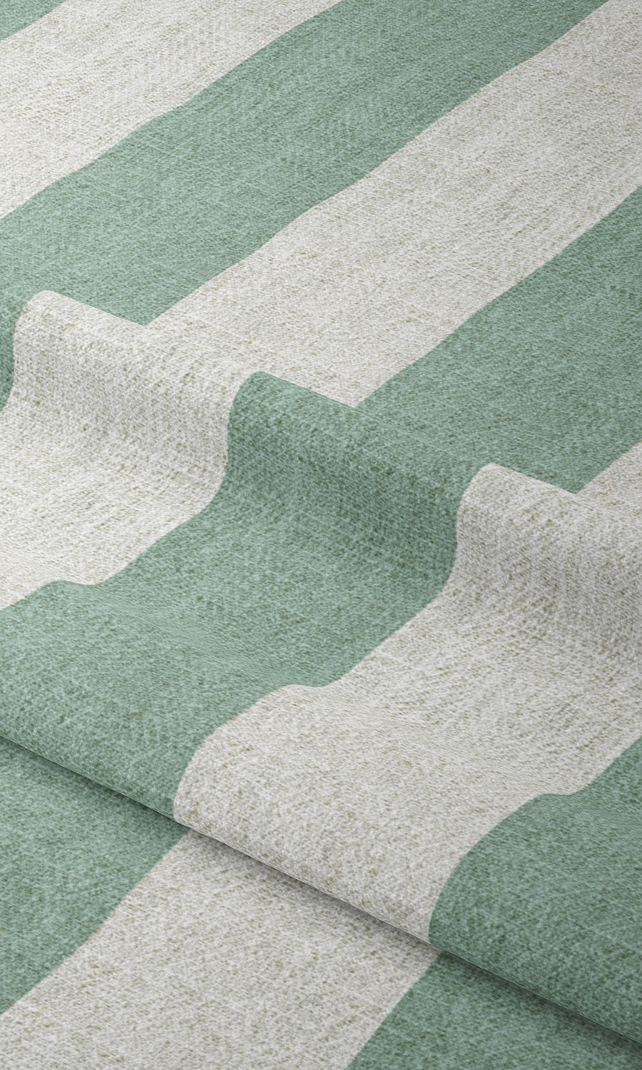 Striped Window Treatments Fabric By the Metre (Egg Blue/ White)