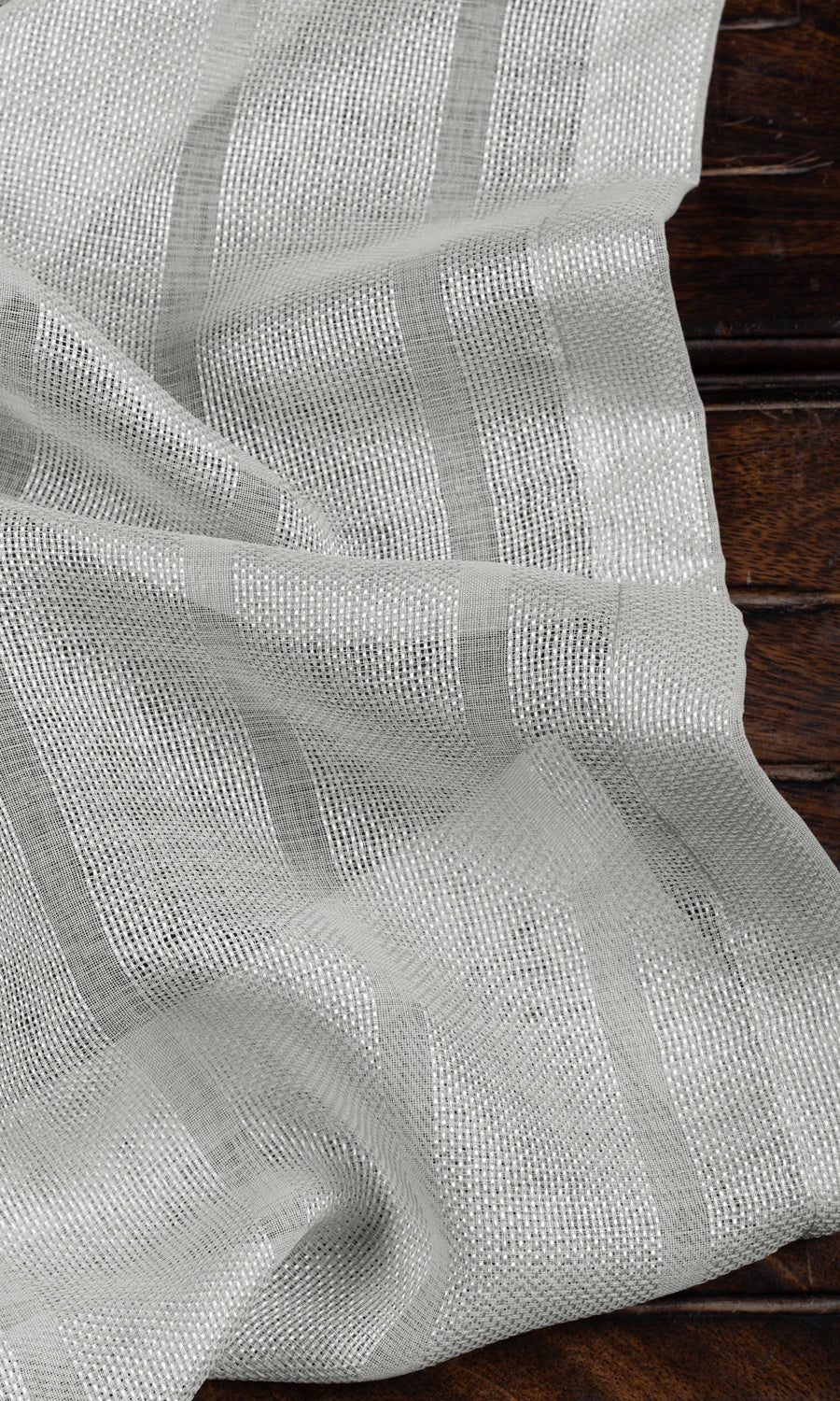 Textured Striped Sheer Made-to-Measure Roman Blinds (Grey)