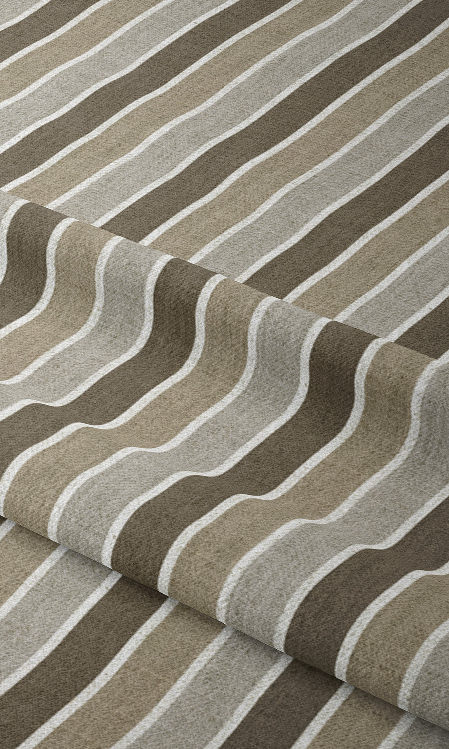 Striped Window Treatments Fabric By the Metre (Beige/ Brown/ Grey)
