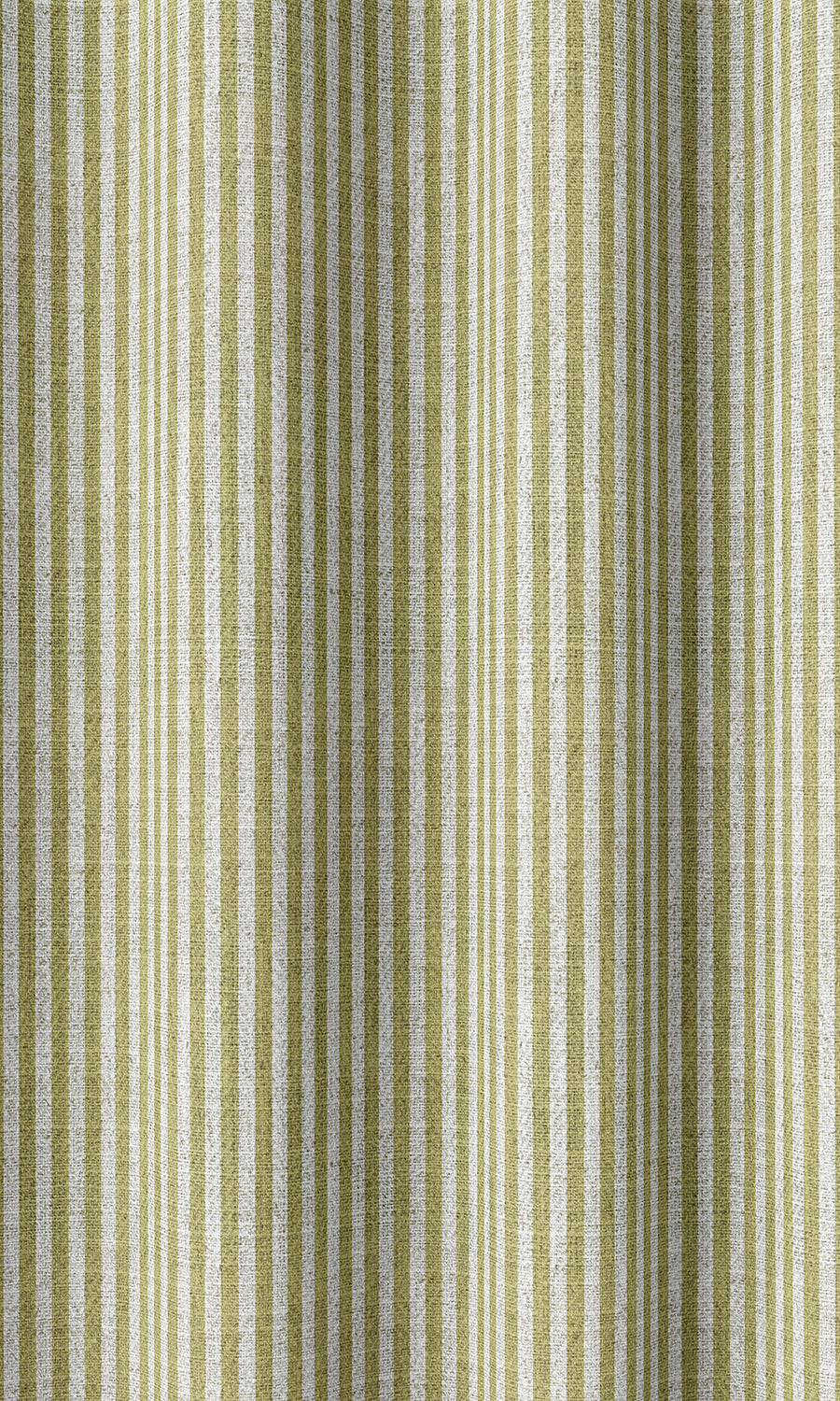Striped Home Décor Fabric Sample (Green/ White)