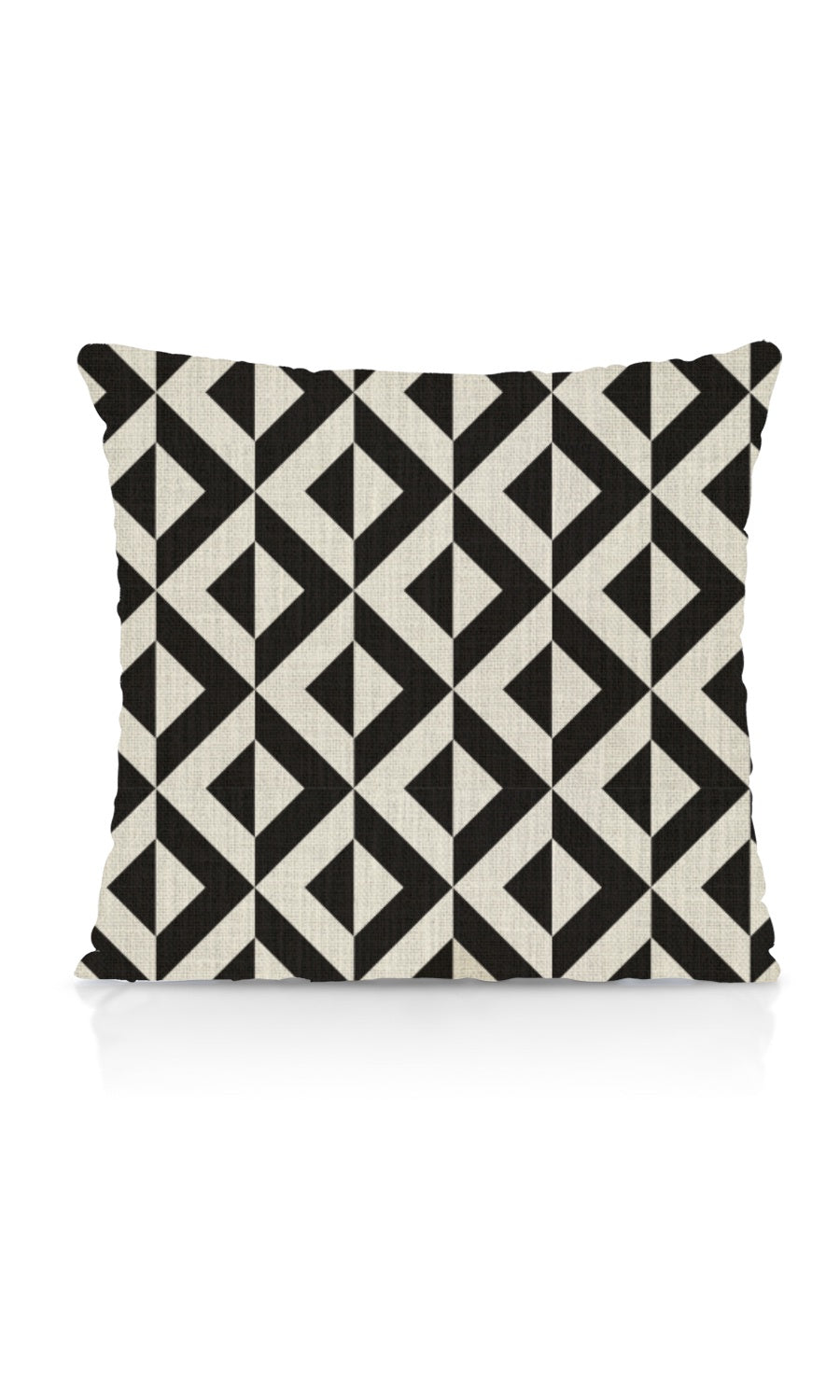 Geometrical Print Home Textile Fabric Material By the Metre (Black/ Ivory)