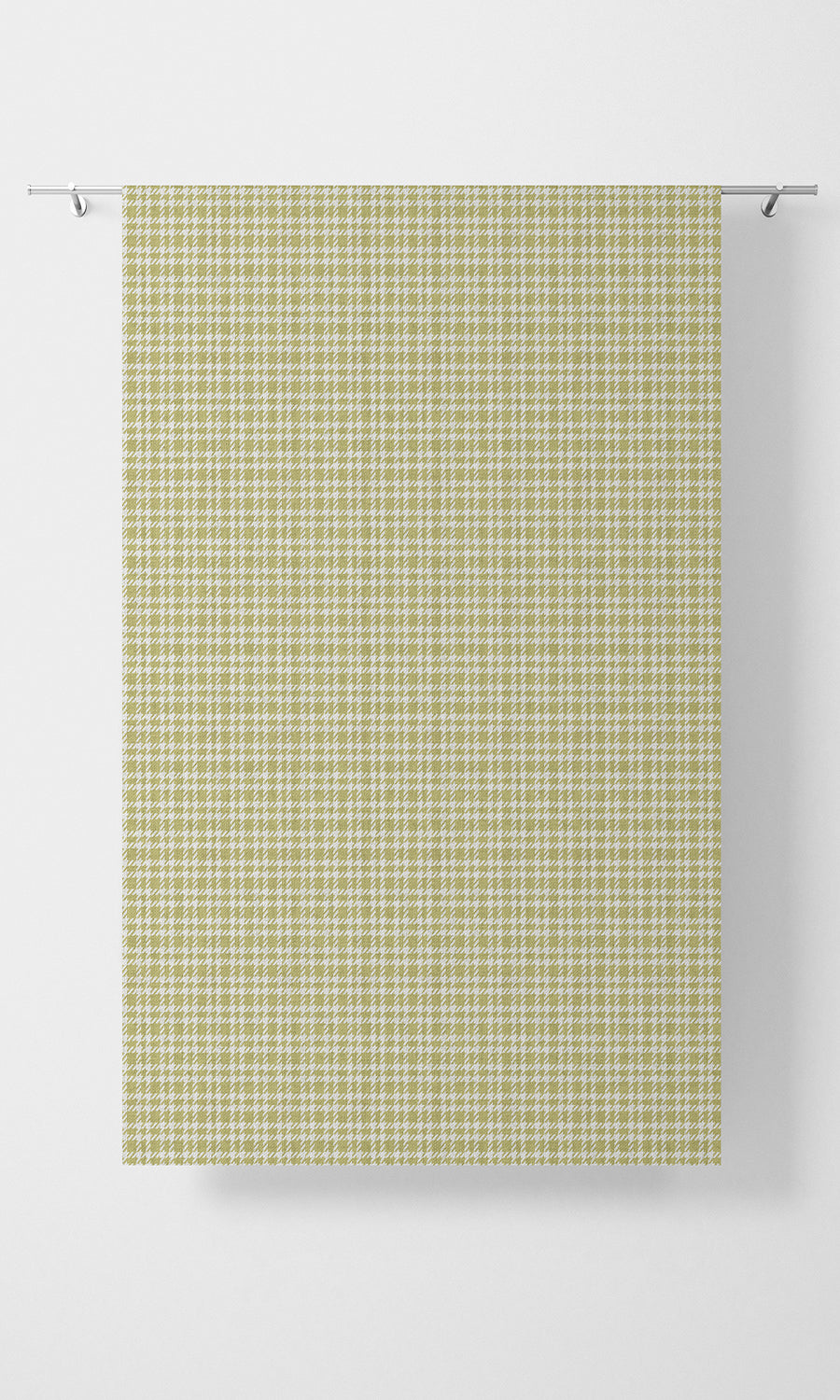 Checkered Free Fabric Material Sample (Chartreuse Green/ White)