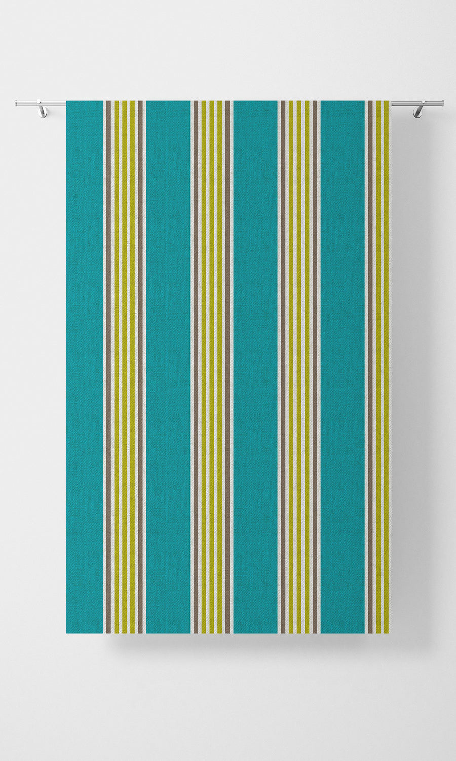 Modern Striped Free Fabric Material Sample (Blue/ Green)