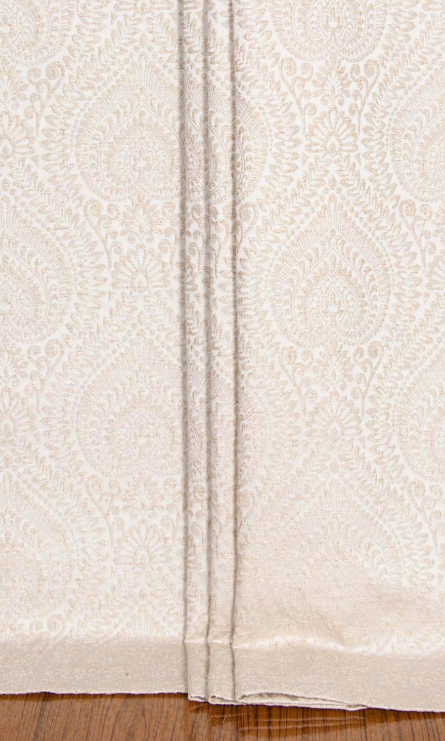 Textured Floral Flat, Plain, Fake, Faux, European Relaxed Roman Blinds (Cream/ Beige)