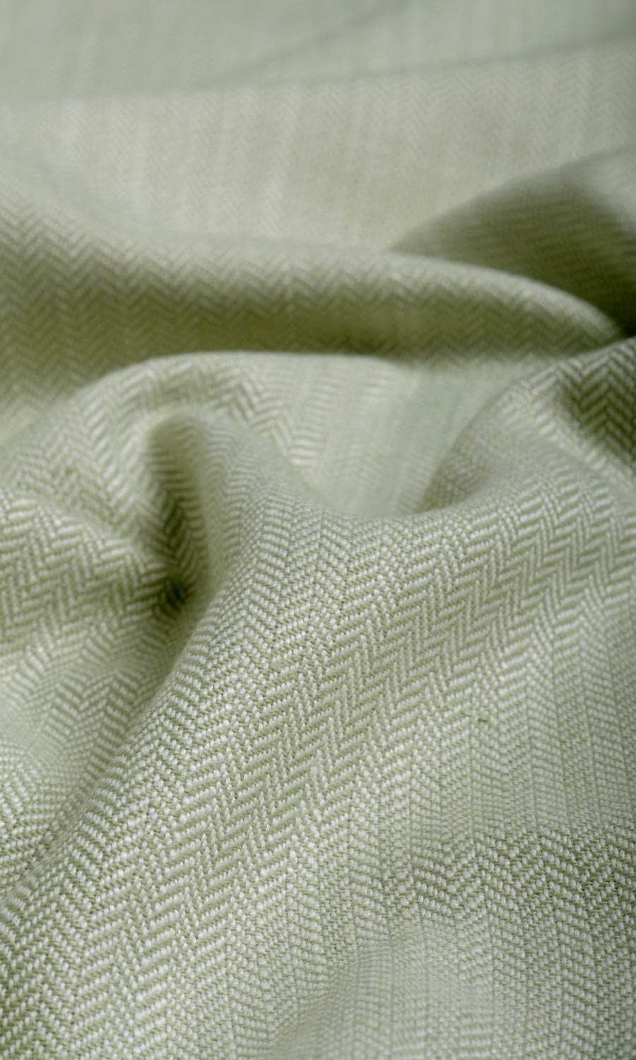 Herringbone Textured Window Treatments Fabric Sample (Mint Green)