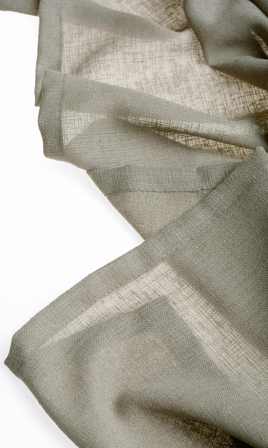 Sheer Window Treatments Fabric Sample (Taupe Grey)