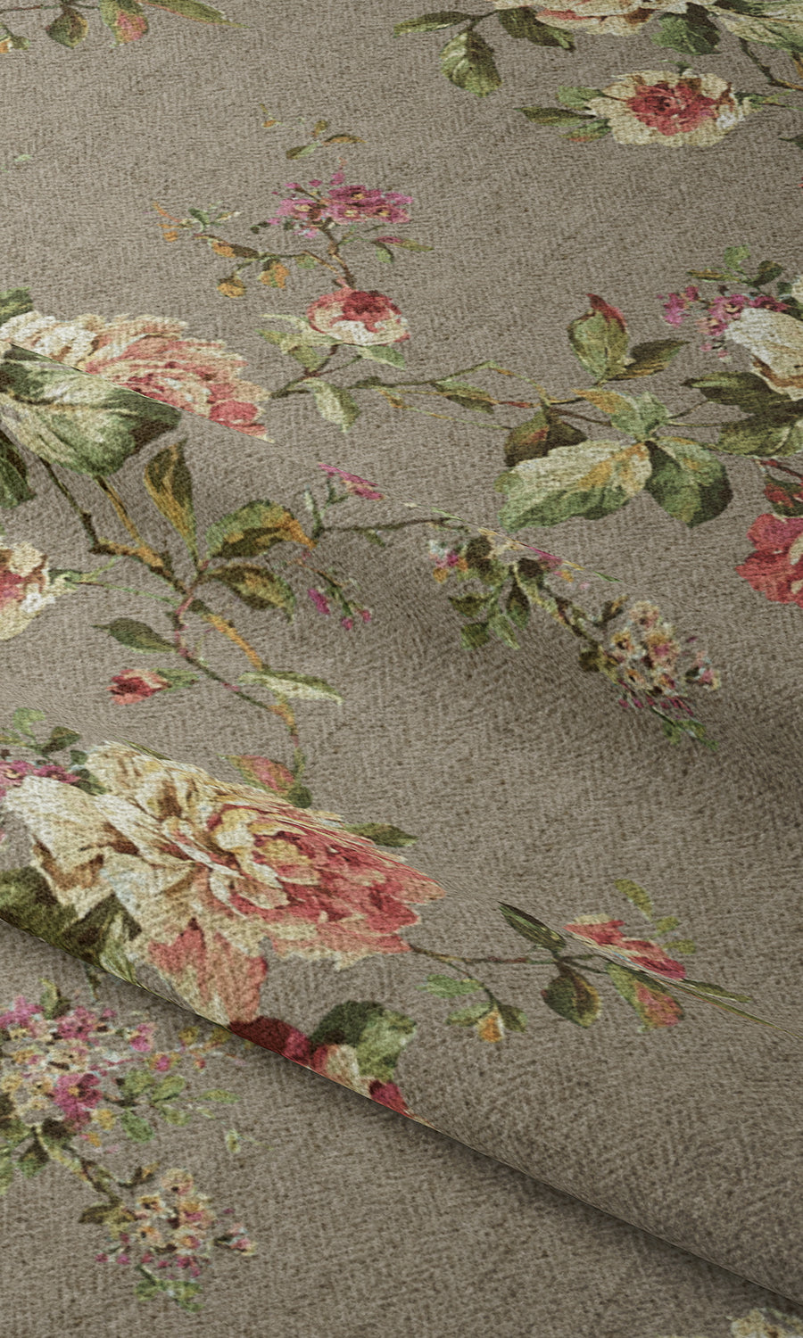 Floral Country Blinds (Grey/ Green/ Pink) Extra Long Short Wide