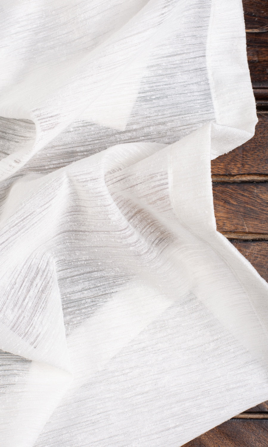 Textured Semi-Sheer Flat, Plain, Fake, Faux, European Relaxed Roman Blinds (White)