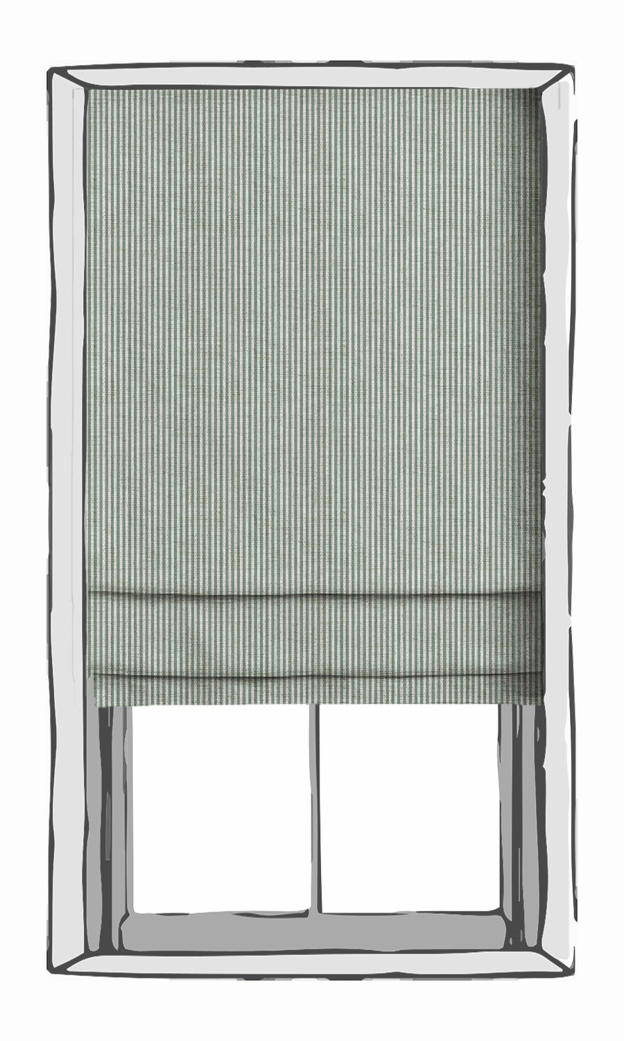 Striped Print Blinds (Duck Egg Blue) Extra Long Short Wide