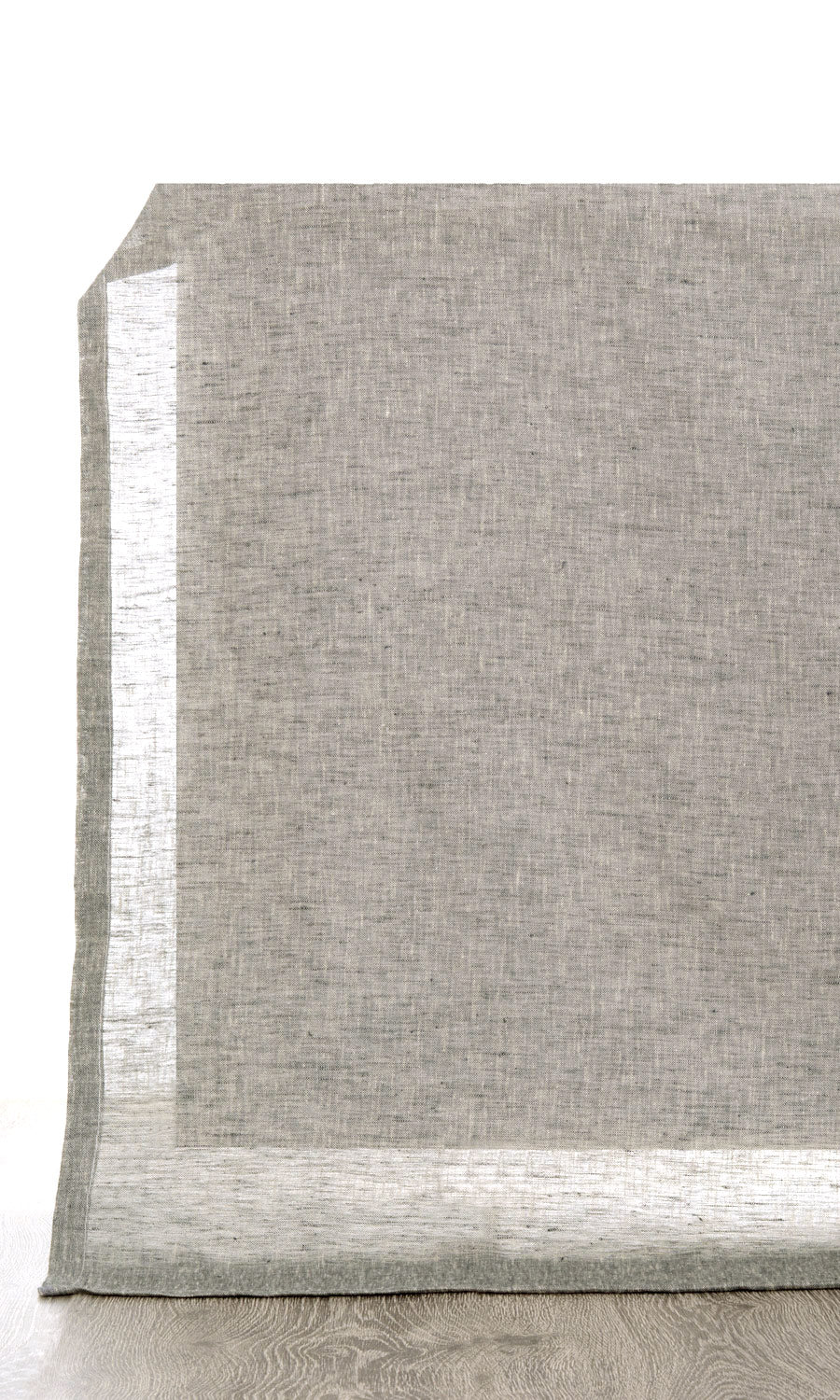 Sheer Linen Fabric Blinds (Grey) Extra Long Short Wide